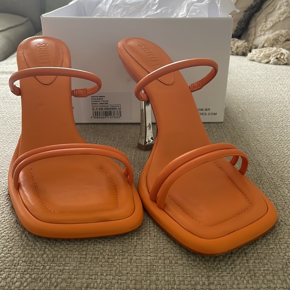 Schutz Agatha Sandal - Orange - Picture 2 of 15